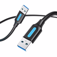 Vention CONBD USB kabelis USB 3.2 Gen 1 (3.1 Gen 1) 0,5 m USB A Juoda