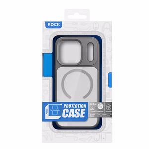 Rock Guard Objektyvo Apsauga Serijos Magnetinis Dėklas Iphone 17 Air permatomas-juodas