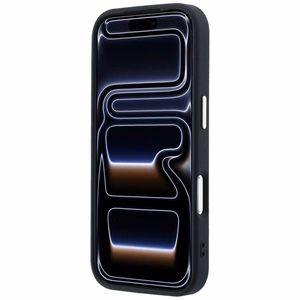 GUESS GUE005482 (PU FW Resin Logo) dėklas, skirtas iPhone 18 Pro Max / 17 Pro Max, spalva – juoda