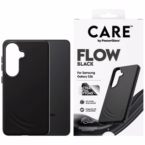 CARE by PanzerGlass Flow juodas QI dėklas Samsung Galaxy S26 - juodas