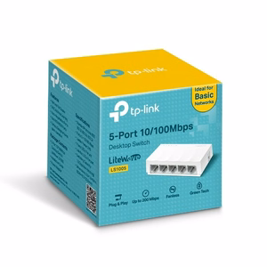 TP-Link LS1005 tinklo komutatorius Ne-valdomas Fast Ethernet (10/100) Balta