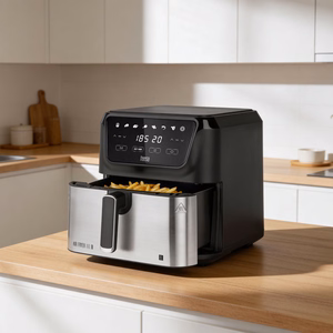 TEESA DIGITAL AIR FRYER XXL karšto oro gruzdintuvė, 8 l, 1700 W, didelis dubuo, programos, šilumos palaikymas