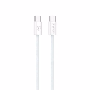 T-PHOX CC15 SERIJOS USB-C/USB-C LAIDAS 60W 3A BALTAS