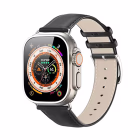 DUX DUCIS dirželis YS natūralios odos Apple Watch 38 / 40 / 41 mm juodas