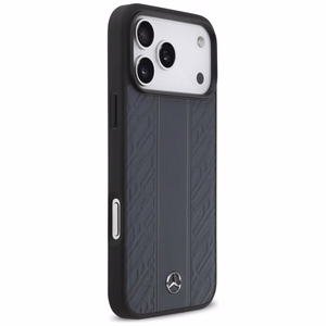 Dėklas telefonui Mercedes Leather Laurel Leaves Stripes MagSafe iPhone 17 Pro Max - žalias