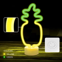 Neon LED on stand PINEAPPLE orange green USB-C FSC-12 Forever Light
