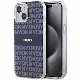 DKNY IML Mono ir juostelės Magnetinis dėklas iPhone 15 / 14 / 13 - mėlyna