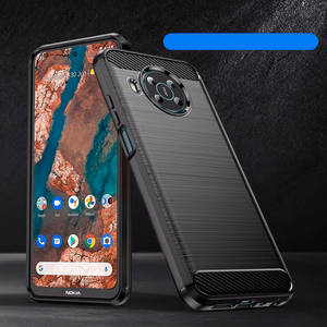 Carbon dėklas telefonui lankstus dėklas Nokia X100 juoda