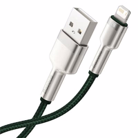 USB laidas "Lightning Baseus Cafule", 2,4 A, 1 m (žalias)