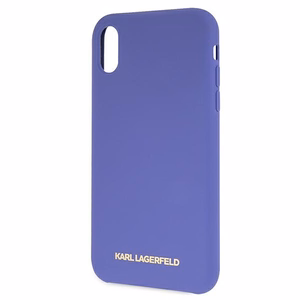 Karl Lagerfeld silikoninis iPhone Xr dėklas telefonui - violetinis