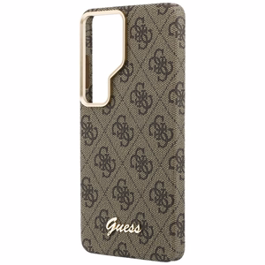 Guess dėklas 4G Script MagSafe skirtas Samsung Galaxy S26 Ultra rudas