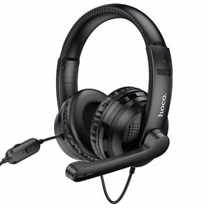 Проводные накладные наушники Jack 3,5 mm Hoco W103 черные
