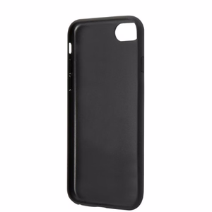 Karl Lagerfeld KLHCI8SAKICKCBK iPhone 7/8 / SE 2020 / SE 2022 juodas/juodas kietas dėklas Saffiano Karl&Choupette Galva