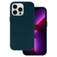 Dėklas (m) telefonui MagSafe odinis iPhone 15 Plus - tamsiai mėlynas