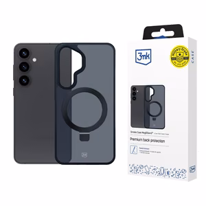 3mk dūminis magnetinis dėklas telefonui su stovu Samsung Galaxy S25 - juodas