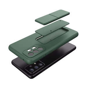Wozinsky Kickstand Case silikoninis dėklas su stovu Xiaomi Redmi Note 11 Pro juodas