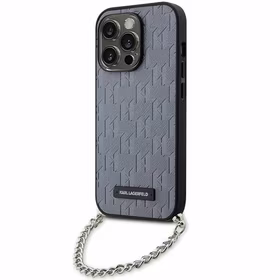 Karl Lagerfeld KLHCP14XSACKLHPG iPhone 14 Pro Max 6.7" sidabrinis/sidabrinis hardcase Saffiano Monogram Chain