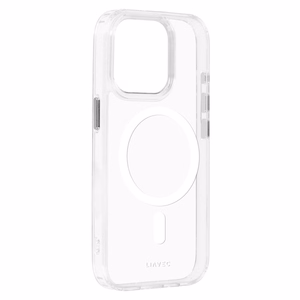 Liavec Blizgus Magnetinis Skaidrus dėklas telefonui Iphone 15 Pro balta