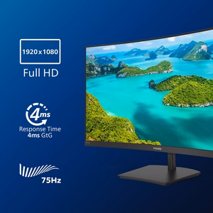 Philips E Line 241E1SCA/00 kompiuterio monitorius 59,9 cm (23.6") 1920 x 1080 pikseliai „Full HD“ LCD Juoda