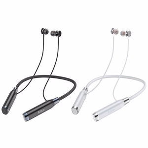 HOCO belaidės ausinės bluetooth kaklo pakaba ES62 pilkos
