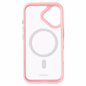 Liavec Hybrid Magsafe Skaidrus dėklas telefonui Iphone 16 šviesiai rožinis