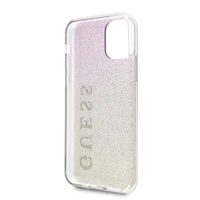 Guess GUHCN65PCUGLGPI iPhone 11 Pro Max rožinis auksas/auksinis rožinis kietas dėklas Gradient Glitter
