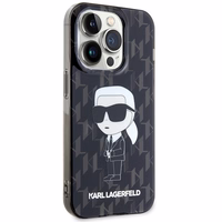 KARL LAGERFELD KLHCP15LHNKMKLK IPHONE 15 PRO 6.1 "JUODAS/JUODAS DĖKLAS MONOGRAM ICONIK