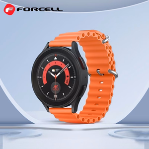 FORCELL F-DESIGN FS01 dirželis SAMSUNG laikrodžiui 22 mm oranžinis