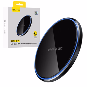 Blavec BQI-07 Qi 15W UniCharge индукционное зарядное устройство (BQI07-QIB) чёрное стекло