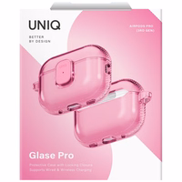 Uniq Glase Pro deklas AirPods Pro 3 Lock deklas - skaidrus rozinis