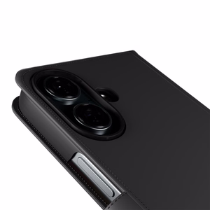 Puro Wallet nuimamas magnetinis 2in1 PU odos dėklas su atvartu ir pinigine iPhone 16 - juodas