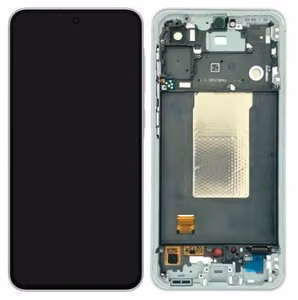 Ekranas Samsung A566 A56 5G su lietimui jautriu stikliuku ir rėmeliu Awesome Olive originalus (assembled service pack)