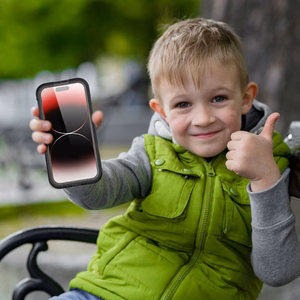 Dėklas atsparus vandeniui SHELLBOX DOT IPHONE 15 PRO - juodas (m)