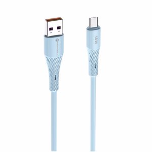 Kabelis FORCELL F-ENERGY C341 USB A į Micro USB QC3.0 2,4A 18W Silikoninis 1 m mėlynas (m)