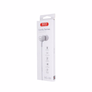 XO laidinės ausinės S6 jack 3,5 mm, baltos spalvos
