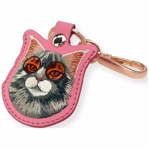 Nimmy Glasses Cool and Cute Cat sekiklio dėklas, rožinis