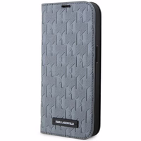 Karl Lagerfeld KLBKP14XSAKLHPG iPhone 14 Pro Max 6.7" Dėklas telefonui sidabrinis sidabrinis Saffiano Monograma