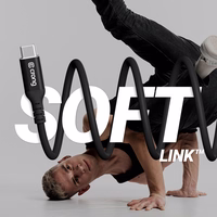 Crong Soft Link - 100W PD 5A USB-C to USB-C laidas 120cm (juodas)