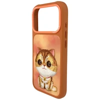 Nimmy Big Eyed Pet 2.0 Cat deklas iPhone 17 Pro - oranzinis