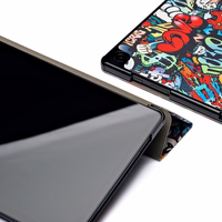 Dėklas Reach Smart Leather Samsung X200/X205 Tab A8 10.5 2021 graffiti