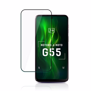 Grūdintas stiklas 3mk HardGlass Max Lite Black Motorola Moto G55 5G