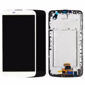 Ekranas skirtas LG K420n K10 su rėmeliu baltas HQ