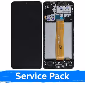 Ekranas skirtas Samsung M127 M12 juodas su rėmeliu (Service Pack)