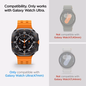 Spigen Glas.TR EZ Fit grūdintas apsauginis stiklas Samsung Galaxy Watch Ultra (47mm) - skaidrus (2 vnt. rinkinys)