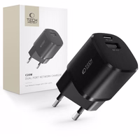 Tech-Protect C20W mini įkroviklis USB-C PD 20W / USB-A QC 3.0 - juodas