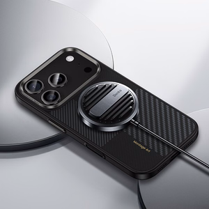Benks Montage Magnetinė Armor Pro Kevlar Dėklas Metalinis Rėmas 600D+1500D (MA68) ant Iphone 17 Air - juodas (Kameros valdymo mygtukas)