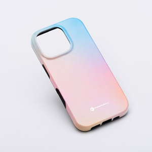 FORCELL F-PROTECT Mirage, karinio standarto išbandytas magnetinis dėklas telefonui IPHONE 16 PRO MAX, rausvai mėlynas