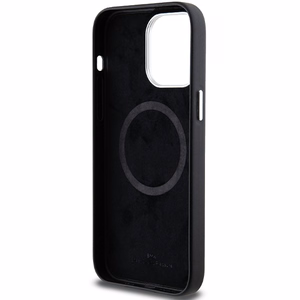 BMW Signature Wrapped Metal Magnetinis dėklas telefonui iPhone 15 Pro Max - juodas