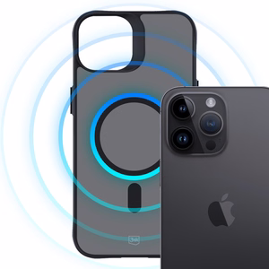 3mk Smoke Magnetinis dėklas telefonui su MagSafe iPhone 14 Pro - pusiau permatomas