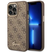 Guess GUHCP14LHG4SHW iPhone 14 Pro 6.1 "rudas / rudas kietas dėklas 4G Vintage Auksinio Logotipo